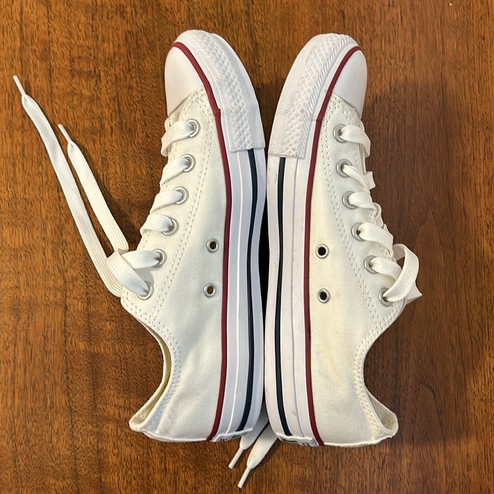 Converse Chuck Taylor All Star White Low Top Sneakers - Picture 3 of 10
